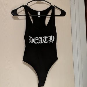 DEATH Thong Bodysuit American Apparel Small